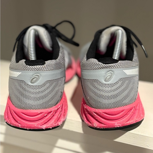Asics FuzeX Lyte Athletic Running Shoes Sneakers Gray Pink T670N Women’s Sz 11.5 - Picture 6 of 11